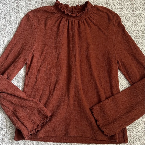 Madewell Texture & Thread Mock Neck Top - Picture 4 of 7